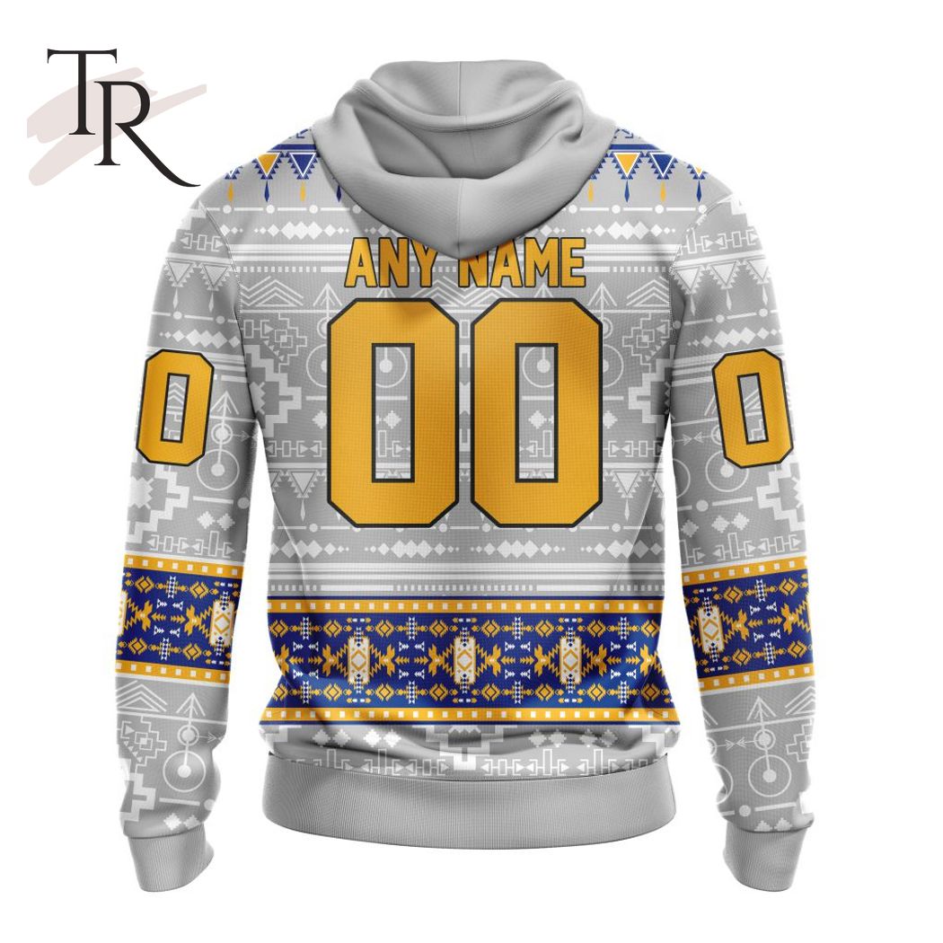 New 2025 NEW] ized NHL Buffalo Sabres Special Native Design Custom Hoodie - Image 3